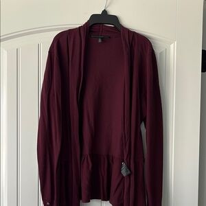 White House Black Market Women’s Burgundy Sweater Sz M